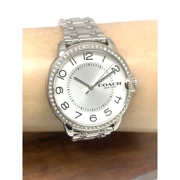 Coach Womens Watch 14503808 Arden Quartz Gemmed Silver Dial Stainless Steel 36mm main image 5
